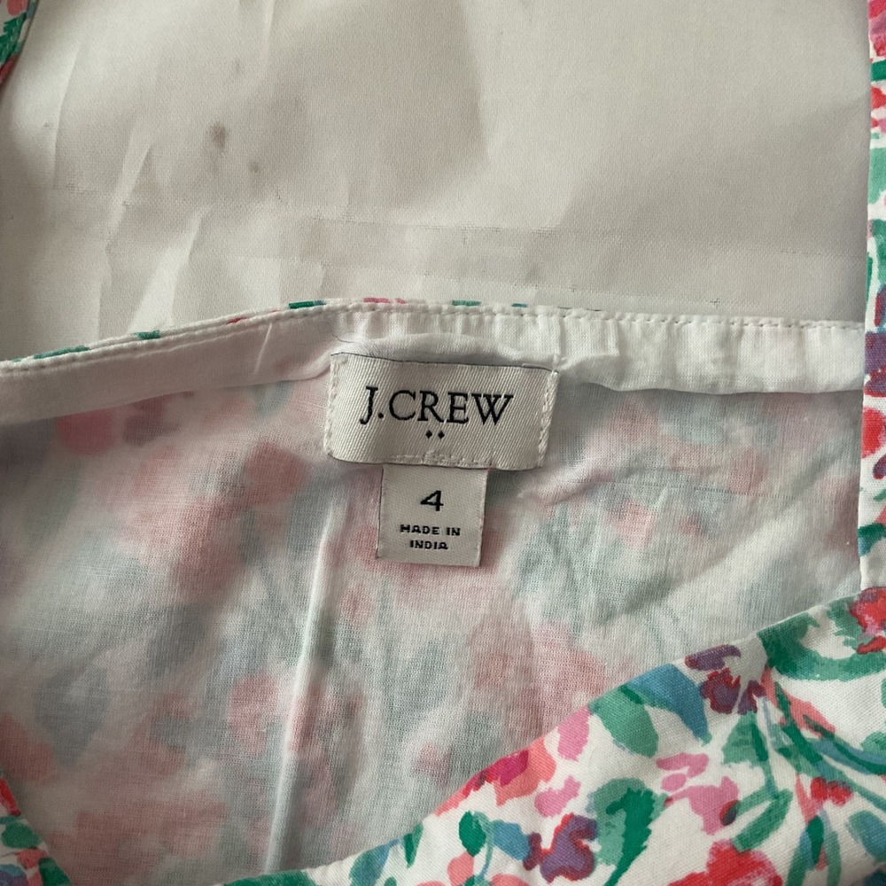 J.Crew Floral Flutter Sleeve Midi Dress Women 4 Square Neck Cottagecore Feminine - Picture 13 of 16